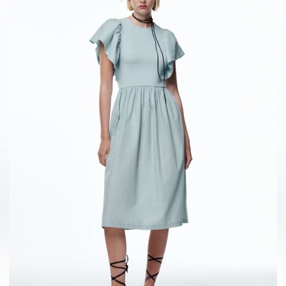 NWT Zara Ruffled Sleeve Dress - Picture 2 of 13